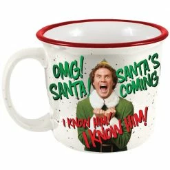 Spoontiques Santa's Coming 14oz Ceramic Camper Mug From Elf The Movie